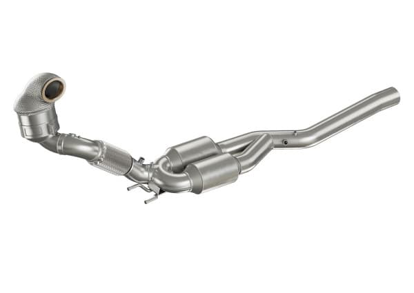Foto real · downpipe HJS de Downpipe 3″ HJS Catalizador Deportivo 200 Celdas ECE
