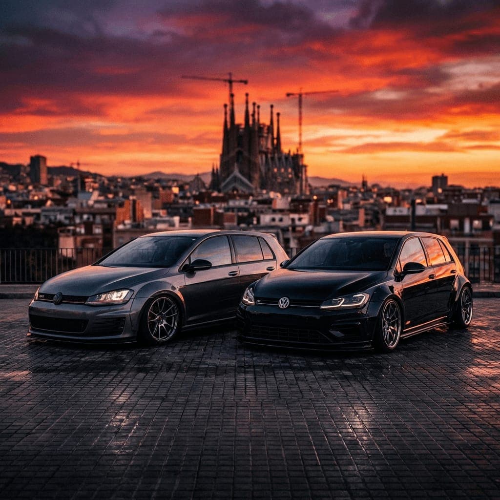 Volkswagen Golf MK7 en carretera - normas del grupo MK7BCN