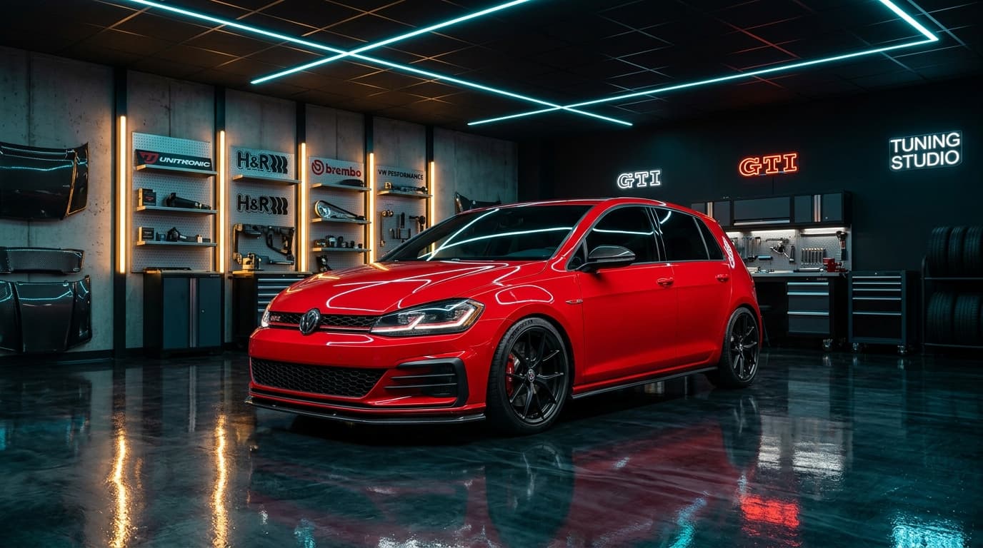 Imagen editorial de un Volkswagen Golf MK7 GTI para el garaje virtual